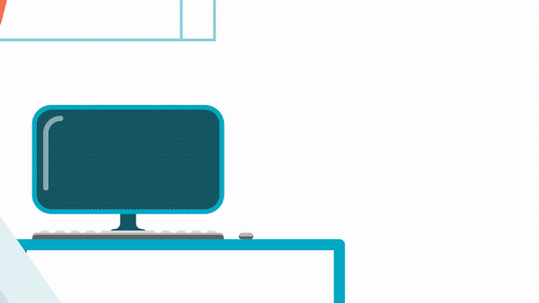 Animation – Keime und Viren auf Tastatur