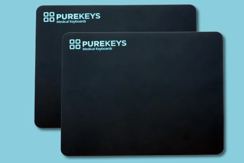 2x Mauspad Purekeys in schwarz - desinfizierbar