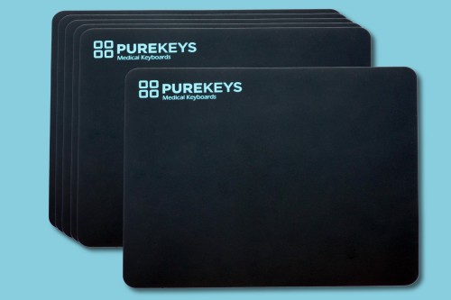 6x Mauspad Purekeys in schwarz - desinfizierbar
