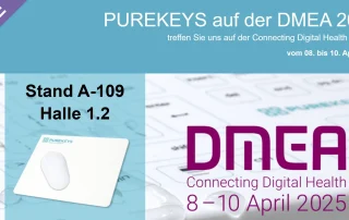 Purekeys präsentiert innovative hygienische Eingabegeräte auf der DMEA 2025 1 Titelbild News PR Purekeys DMEA 2025 scaled 1