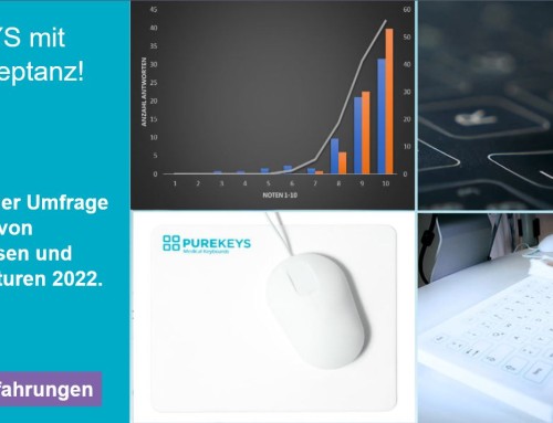 PUREKEYS Anwender-Befragung 2022 – Große Zufriedenheit bei desinfizierbarer Tastatur und Computermaus